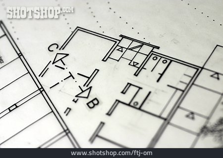 
                Grundriss, Bauplan, Technische Zeichnung                   
