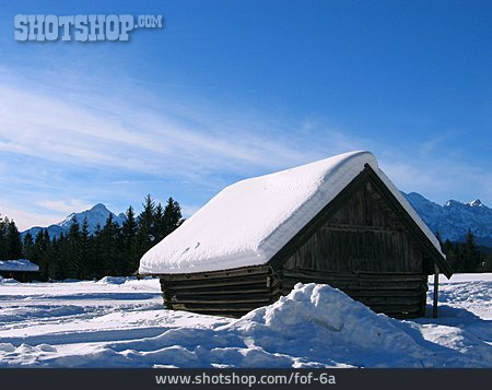 
                Gebirge, Winter, Hütte                   