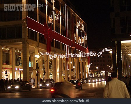 
                Weihnachten, Berlin, Beleuchtung, Friedrichstraße                   