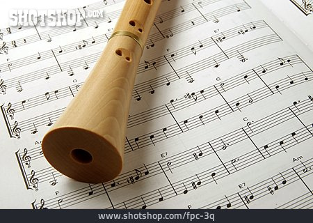 
                Blasinstrument, Noten, Blockflöte                   