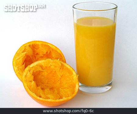 
                Glas, Orange, Orangensaft                   