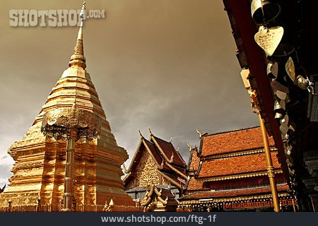 
                Buddhismus, Tempelberg, Chiang Mai                   