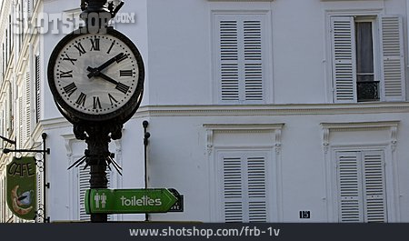 
                Uhr, Wegweiser, Paris                   