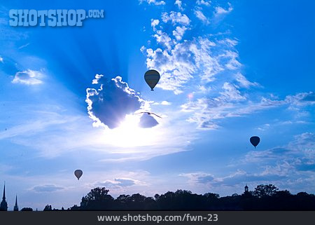 
                Himmel, Heißluftballon, Ballon                   