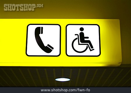 
                Telefon, Piktogramm, Behindertengerecht                   