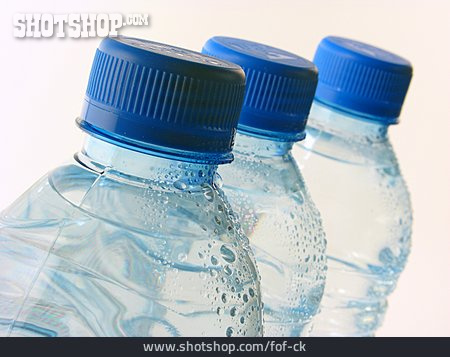 
                Schrägansicht, Wasser, In Einer Reihe, Wasserflasche                   