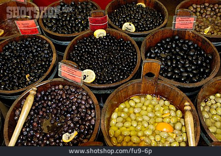 
                Oliven, Markt, Sortiert                   