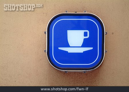 
                Kaffee, Schild, Hinweis                   