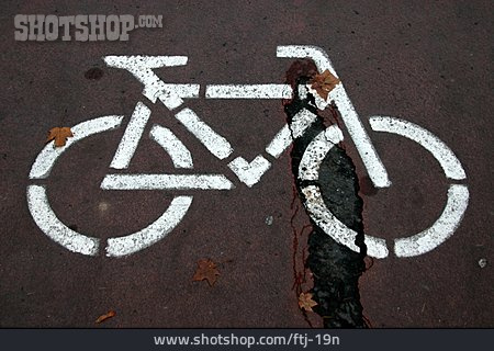 
                Asphalt, Fahrrad, Piktogramm                   