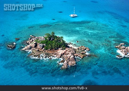 
                Meer, Insel, Seychellen                   