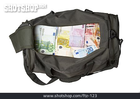 
                Geldschein, Tasche, Reisetasche                   