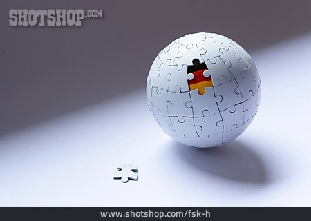 
                Deutschland, Flagge, Weltmeisterschaft, Puzzle                   