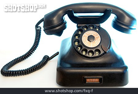 
                Telefon, Antik, Schwarz                   