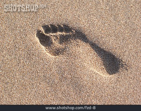 
                Strand, Sand, Spur, Fußabdruck                   