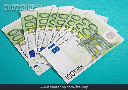 
                Euro, Geldscheine, Bargeld, Fächer                   