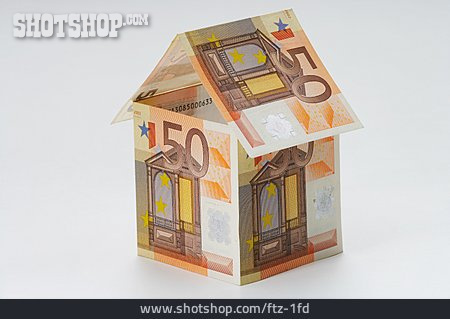 
                Banknote, Hauskauf, Hausfinanzierung                   