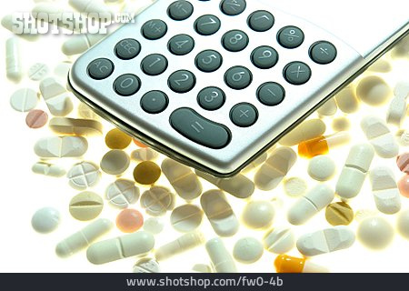 
                Taschenrechner, Tablette, Pille                   