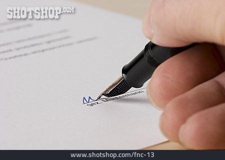 
                Füller, Hand, Unterschrift, Unterschreiben                   
