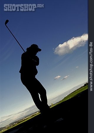 
                Golf, Silhouette, Golfschläger, Golfer                   
