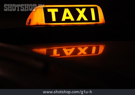 
                Schriftzug, Wort, Taxi                   