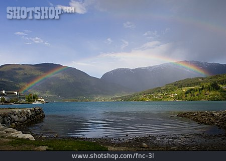 
                Regenbogen, Norwegen, Fjord                   