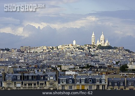 
                Paris, Montmartre, Sacre Coeur, Montmartre-hügel                   