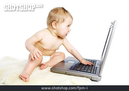 
                Baby, Neugier & Erwartung, Laptop                   