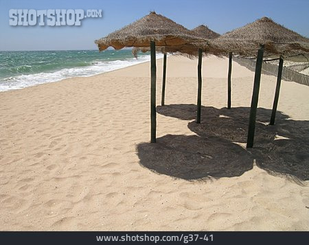 Strand Sonnenschutz, Lizenzfreies Bild g37-41