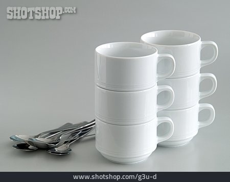 
                Kaffeelöffel, Stapel, Kaffeetasse                   