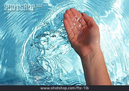
                Wasser, Hand, Abkühlung                   
