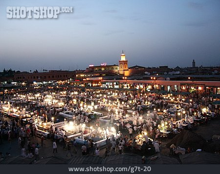 
                Platz, Marokko, Marrakesch, Djemaa El Fna                   