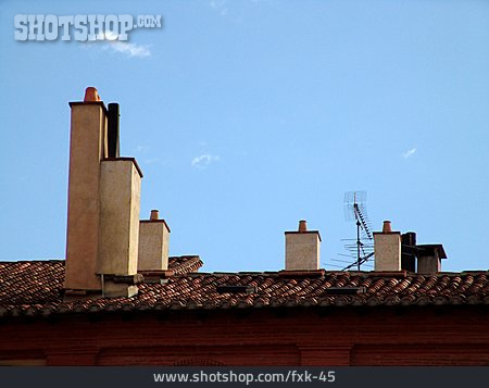 
                Himmel, Dach, Antenne, Schornstein                   