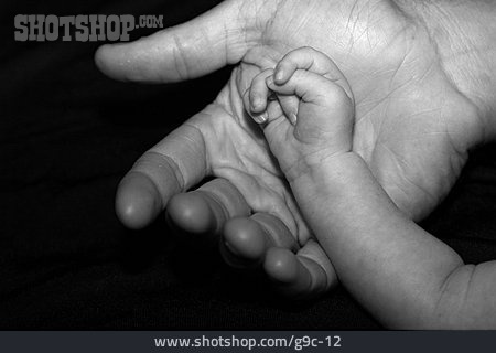 
                Baby, Vater, Hand                   