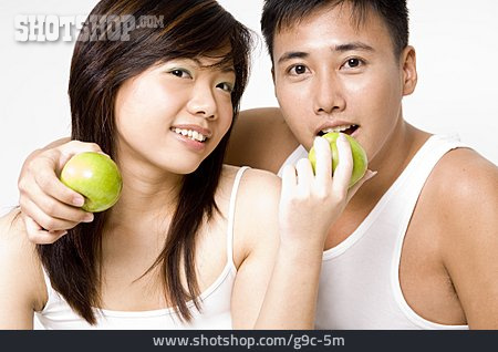 
                Paar, Gesunde Ernährung, Asiatisch                   