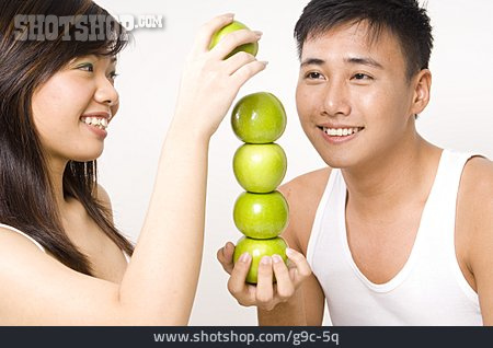 
                Paar, Gesunde Ernährung, Asiatisch                   