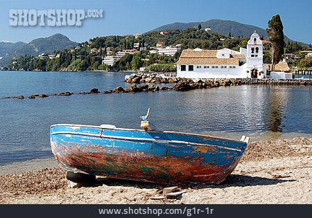
                Fischerboot, Korfu, Vlacherna                   