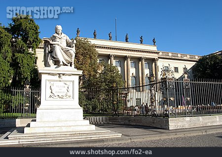 
                Berlin, Statue, Hauptgebäude, Humboldt-universität                   