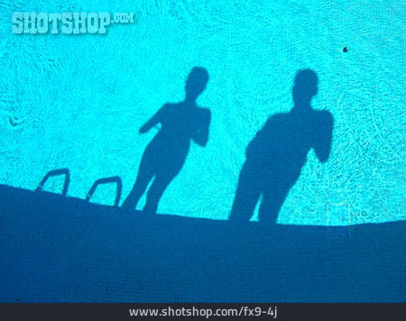 
                Paar, Schatten, Schwimmbad                   