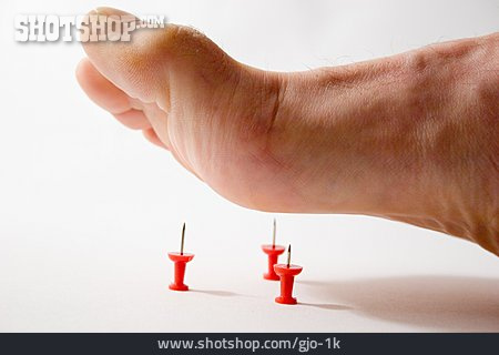 
                Stecknadel, Fuß, Akupunktur                   