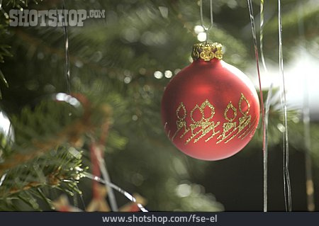 
                Christbaumkugel, Weihnachtsbaum, Lametta                   