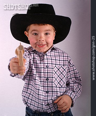 
                Junge, Verkleidung, Cowboy                   