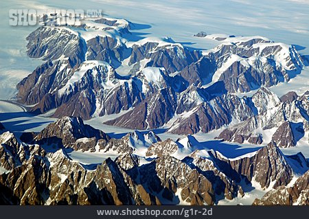 
                Gebirge, Gletscher, Grönland                   