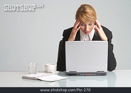 
                Geschäftsfrau, Streß & Belastung, Verzweiflung                   