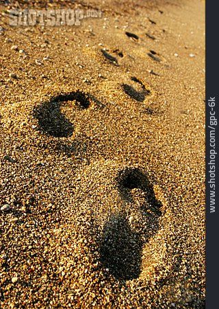
                Sand, Fußabdruck, Fußspuren                   