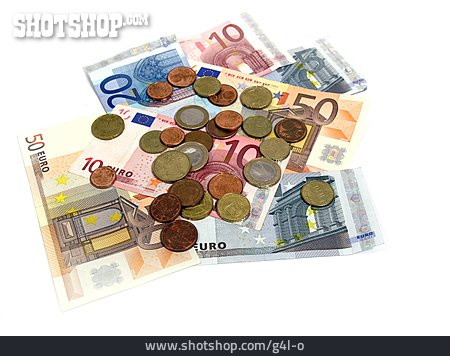 
                Euro, Geldschein, Münze                   