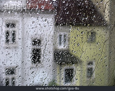 
                Regen, Fensterscheibe, Regenwetter                   