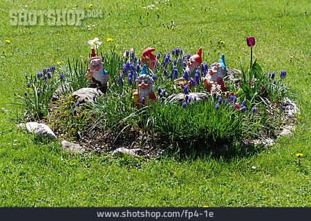 
                Garden Gnome, Flower Bed                   