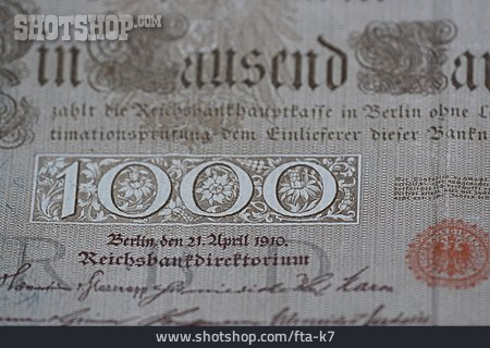 
                Geldschein, Reichtsbanknote                   