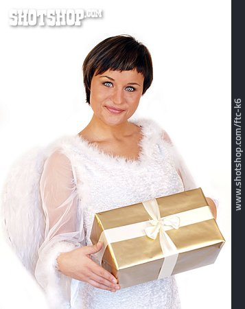 
                Young Woman, Gift, Christmas Angel                   