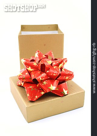 
                Geschenk, Geschenkkarton, Paketschleife                   